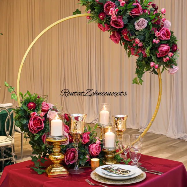 table and flower attachment
