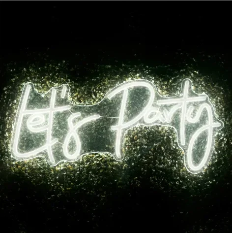 Neon sign: Let's Party