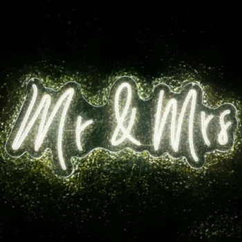 Neon sign: Mr & Mrs